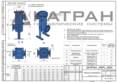 Фильтр krfl2500